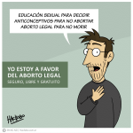 Hackobo a favor del aborto legal